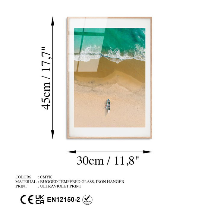 Wallity Cuadro decorativo de vidrio templado Multicolor 30 x 45 cm Wallity Cuadro decorativo de vidrio templado Multicolor 30 x 45 cm